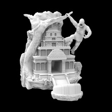 c02 Rey mono frio torre Tienda tablero juego mini rpg miniatura gorila dnd Kong tabltetop 3d print model - Mito3D