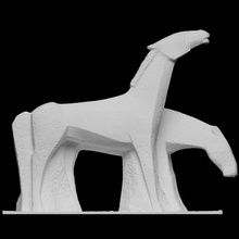 chevaux sculpture analyse animal 3dprintable cc0 3d print model - Mito3D