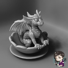 sinistea tea cup dragon figurine ornament miniature dungeon pets d&d teacup familiars 3d print model - Mito3D