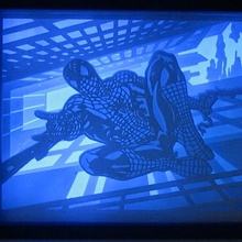 hafif kutu Örümcek Adam Lampara Lamba ışık kutusu Howtomade 3d print model - Mito3D