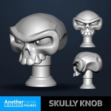 skully knob bust cartoon head skull evil 3d print model - Mito3D