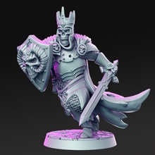 bonythan - undead knight 32mm dnd rpg skeleton warhammer dungeon rnestudio 3d print model - Mito3D