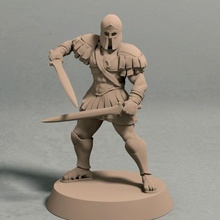 reino Eros campeón pose 1 miniatura stl expediente antiguo dragones mazmorras fantasía rpg soldado juego guerra mesa ttrpg 3d print model - Mito3D