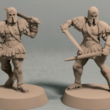 realm eros champion pack 2 miniatures stl file ancient dragons dungeons fantasy rpg soldier wargaming tabletop ttrpg 3d print model - Mito3D