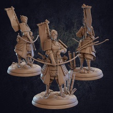 sakura female archer - presupported toys & games armour arrows dragon dungeons epic fantasy fighter mini rpg character banner miniature weapons trappers bow dnd lodge asain 3d print model - Mito3D