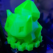 poly bulbasaur extrudeuse bouton Pokémon ender créalité 3d print model - Mito3D