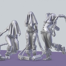 arco fabuloso flagelantes brinquedos jogos fêmea ciborgue meninas maquinas 3d print model - Mito3D