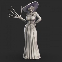 Hanım Dimitrescu yerleşik kötü köy uzun boylu vampir anne 5 biyo elbise kadın kız Kickstarter Kadın zombi sla Mars 2 3d print model - Mito3D