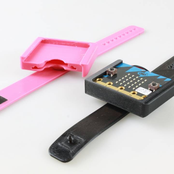 binario reloj educación electrónica flexible ninjaflex microbit micro bits 3D print model - Mito3D