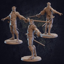 ezra human pirate - presupported toys & games dragon dungeons fighter hero man mini sailor sword weapon miniature male trappers captain dnd buccaneer swashbuckler lodge scallywag 3d print model - Mito3D