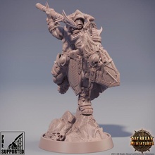 baryonax uncategorizeable - chaos barbarians toys & games barbarian dragons dungeons mini miniatures tabletop wargame daybreak 3d print model - Mito3D
