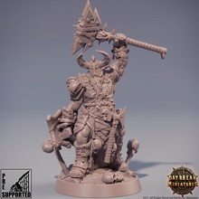 higgurath doubleslit - chaos barbarians toys & games axe barbarian dragons dungeons mini miniatures tabletop wargame daybreak 3d print model - Mito3D