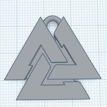 valknut pendente 2 vichingo odino norvegese asatru 3d print model - Mito3D