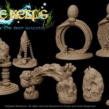 kelps props set toys & games modular sea terrain portal scatter merfolk mojibake 3d print model - Mito3D