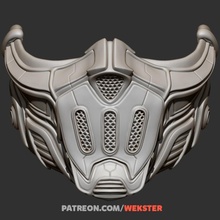 cybermask props & cosplay mask cyberpunk cyber wekster 3d print model - Mito3D