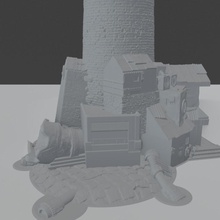 cyber bidonvilles bâtiment jouets Jeux ville terrain Mad Max grunge cybercity 3d print model - Mito3D