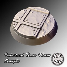 industriel bases échantillon 40mm base wh40k 3d print model - Mito3D