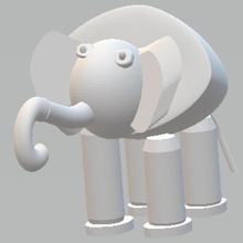 elefante animal 3d print model - Mito3D
