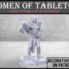 Golia combattente draghi dungeon fantasia femmina gioco giochi umano mini rpg guerriero donna donne miniatura tavolo dnd 3d print model - Mito3D