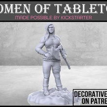 half orc barbare dragons donjons fantaisie femelle Jeu jeu Humain mini rpg guerrier femme femmes miniature table dnd humanoïde 3d print model - Mito3D