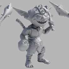 legwood goblin toys & games demon creature dragon monster d&d pathfinder babarian 3d print model - Mito3D