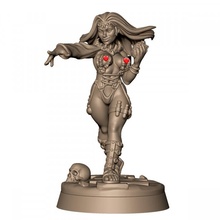 female necromancer toys & games skull magic spell soul pinup voodoo 3d print model - Mito3D