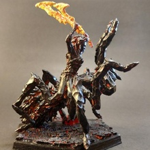 crystal drider queen toys & games spider flame lava obsidian 3d print model - Mito3D