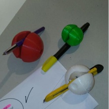 spherical pencil holder boule porte crayon 3d print model - Mito3D