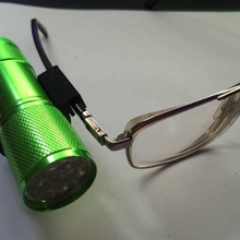 mini torch mount Gläser Sport outdoor Brille hobby Beleuchtung Fackel Taschenlampe 3d print model - Mito3D