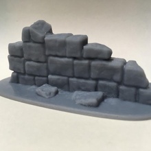 ruined wall dnd ruin scatter 3d print model - Mito3D
