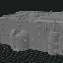 steampunk mansion bifurcated stairway 3d print model - Mito3D