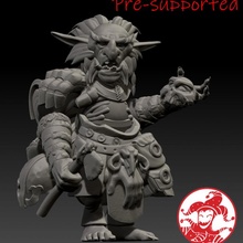 zhazz goblin elder toys & games 3d stl dragons dungeons fantasy rpg warhammer boardgame tabletop minis d&d minatures goblins pre-supported 3d print model - Mito3D