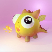 cute dragon toys & games fantasy 3d print model - Mito3D