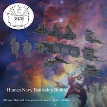 human navy battleship toys & games bfg humannavy 3d print model - Mito3D