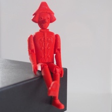pinocho marioneta juguetes juegos muñeca figura figurilla nariz impresión flexi apoya 3d print model - Mito3D
