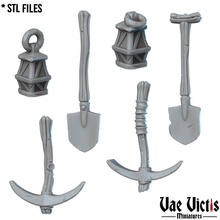 props toys & games fantasy lantern rpg tabletop shovel dnd bits pickaxe 3d print model - Mito3D