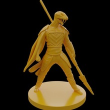 hombre serpiente guerrero juguetes juegos combatiente lanza humanoide yuan ti 3d print model - Mito3D