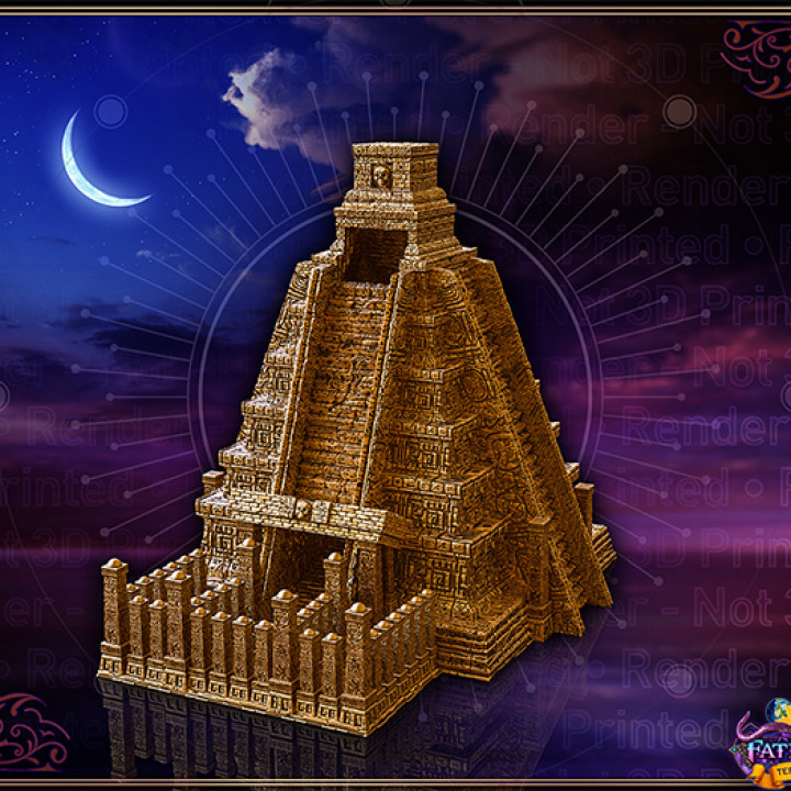 maya tempio dado Torre giochi wargaming scifi roll tavolo dicetower science fiction dicebox dicetray dice tower box vault jail tray mayan temple tabletop gaming 3D print model - Mito3D