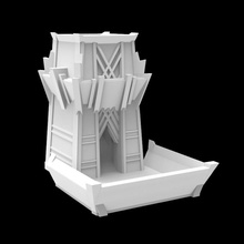 ex06 classic japan supportless cool dice tower 3d print model - Mito3D