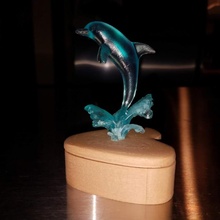 Delfin split Herz Deckel Tiere Box Fisch Liebe Valentinstag Besondere vorausgesetzt 3d print model - Mito3D