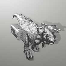 bewaffnet Carnotaurus Geschäft Dinosaurier Miniatur Tischplatte 3d print model - Mito3D
