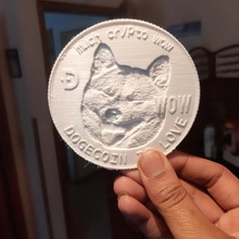 Krypto Münzen Münze Dogen Bitcoin Äther Kryptowährung Blockchain Dogecoin 3d print model - Mito3D