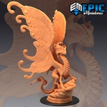 faerie dragon queen huge fairy drake fey woods encounter fantasy forest medieval monster rpg warhammer enemy tabletop dungeon dnd pathfinder 3d print model - Mito3D