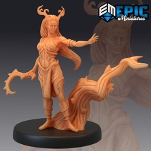 dryad nature magic female tree spirit forest encounter fantasy medieval monster rpg warhammer woman wood enemy tabletop dungeon dnd pathfinder 3d print model - Mito3D