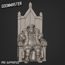 humano barón sentado Tienda jefe Rey medieval mini rpg miniatura mesa trono dnd grasa tudor 3d print model - Mito3D