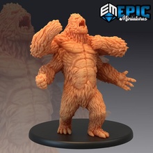 armed gorilla roaring ape monster kong classic forest encounter animal fantasy king medieval rpg warhammer enemy tabletop dungeon dnd pathfinder girallon 3d print model - Mito3D