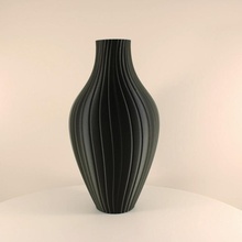 striped bulb vase mode decoration interior flowervase vasemode bulbvase slimprint stripedvase modernvase driedflowervase elegantvase shelfdecor stripedbulbvase 3d print model - Mito3D