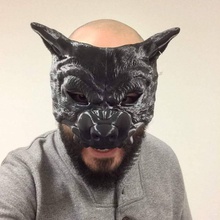 wolf mask props & cosplay creature scary night lobo fangs growl 3d print model - Mito3D