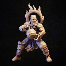 monk chi-master toys & games fighter hero master rpg character miniature tabletop wargame saint chi 3d print model - Mito3D