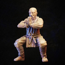 monk training toys & games fighter hero master rpg character miniature tabletop wargame 3d print model - Mito3D